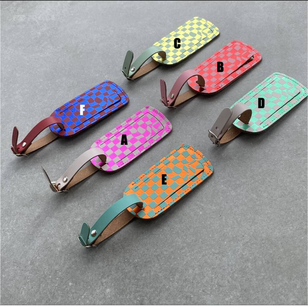 Chequerboard Luggage Label / Gift Tag | Not On The High Street