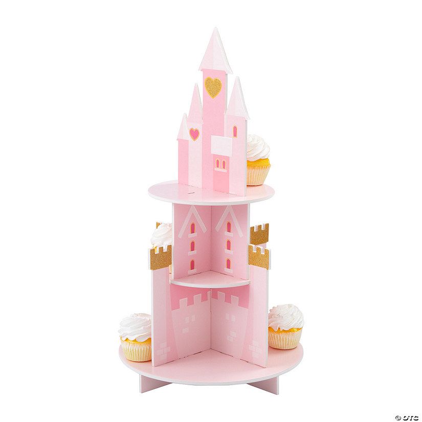 Pink Princess Party Castle Treat Stand | Oriental Trading Company