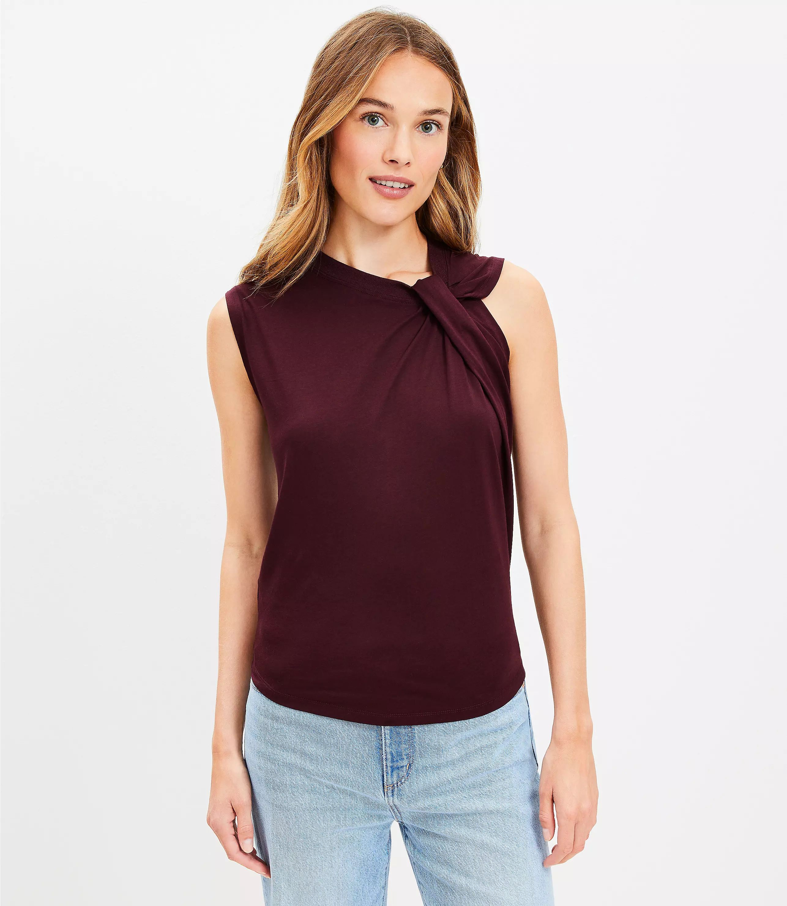 Asymmetrical Neck Tee | LOFT