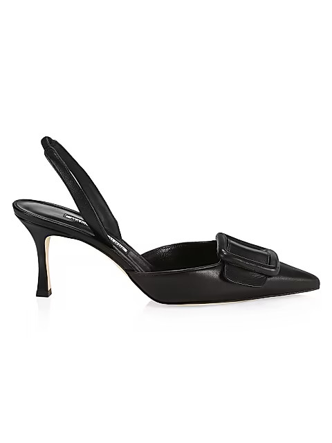 Maysli Leather Buckle Slingback Pumps | Saks Fifth Avenue