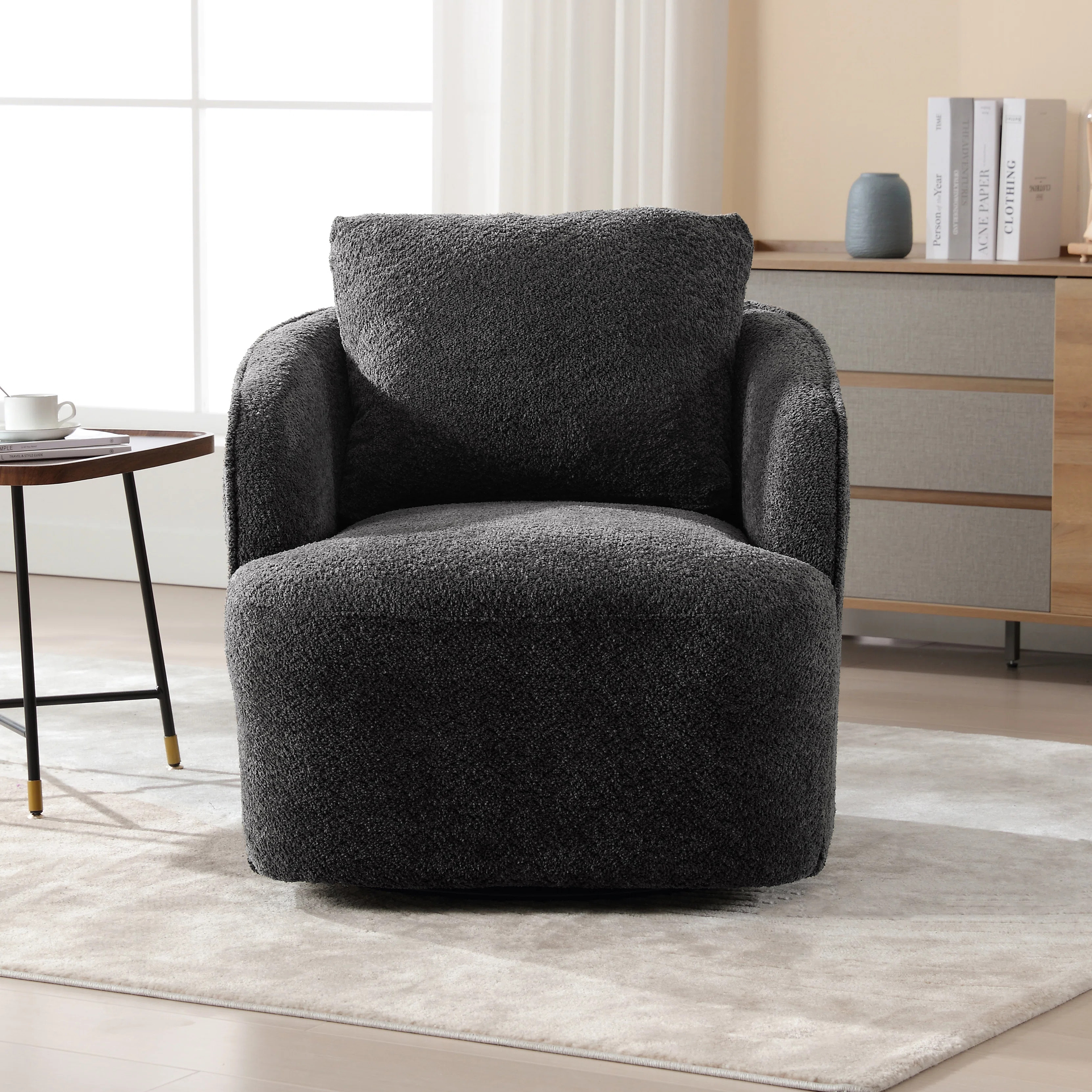 Latitude Run® Dalbert 30.3'' Wide Swivel Barrel Chair & Reviews | Wayfair | Wayfair North America