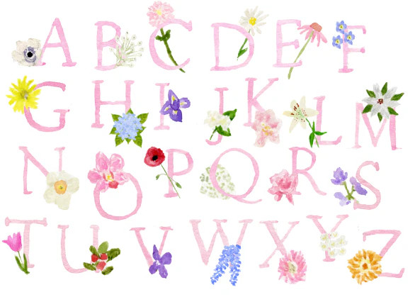 Floral Alphabet Print | LouLou Baker