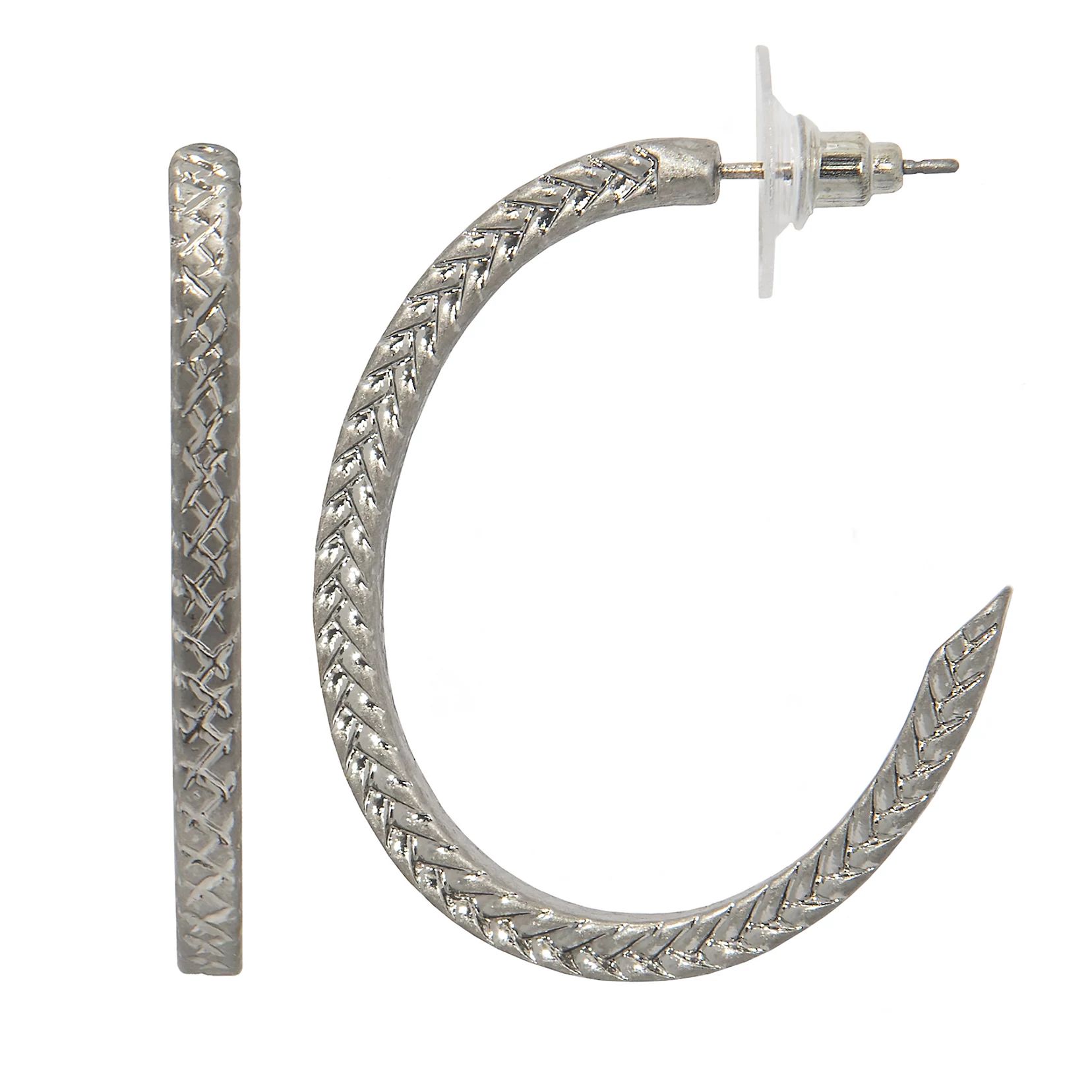 Sonoma Goods For Life® Braided J Hoop Earrings | Kohl's