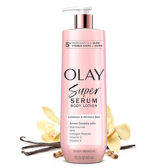 Olay Super Serum Hand & Body Lotion for Dry Skin, 24hr Long Lasting Hydration, 5+ Ingredient Comp... | Amazon (US)