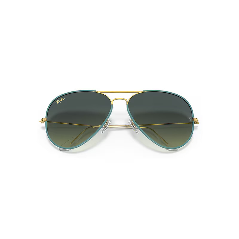 Ray-Ban Aviator Full Color Legend Sunglasses Gold Frame Green Lenses 58-14 | Ray-Ban (US)