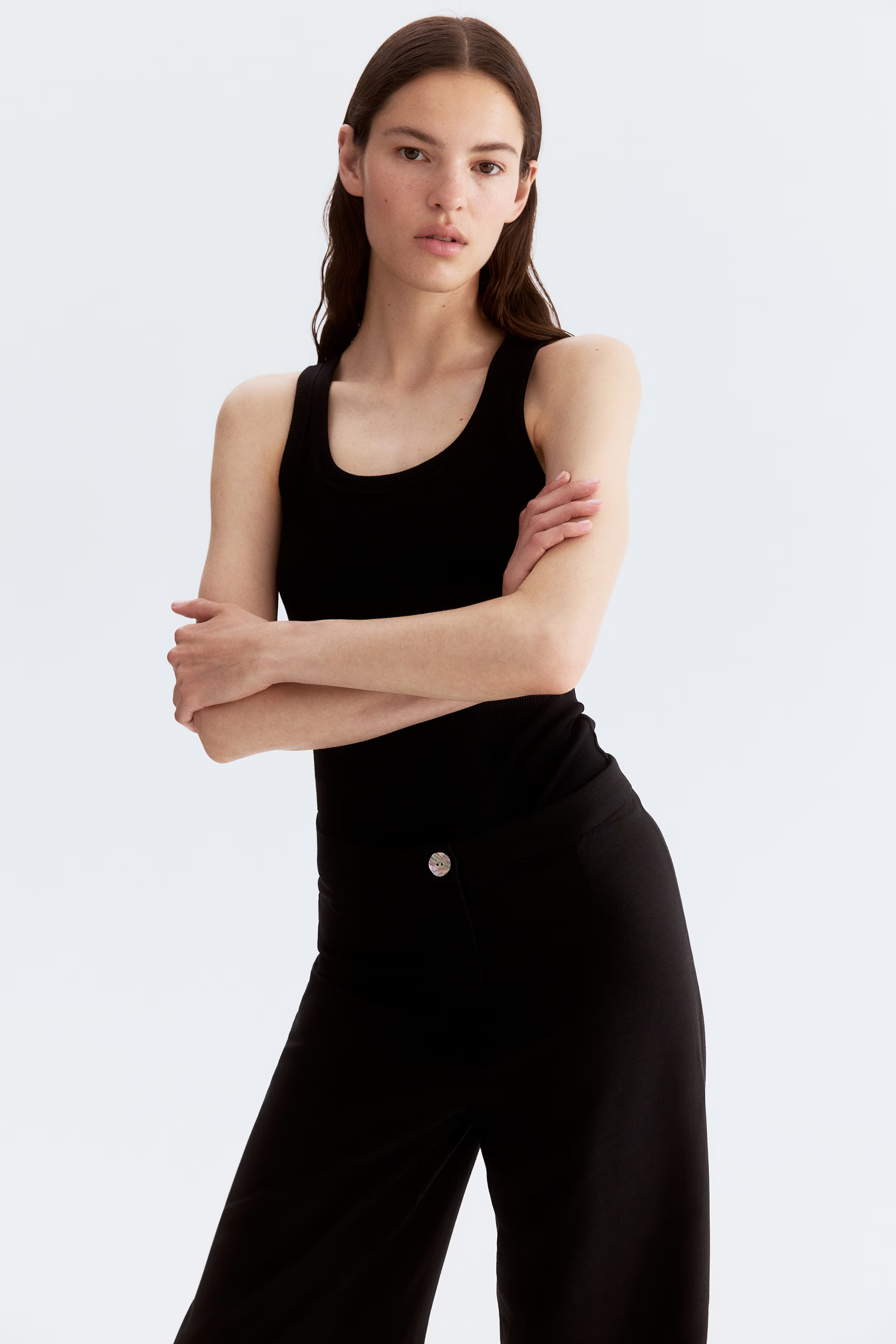 Silk Blend Rib G-string Bodysuit | H&M (AU)