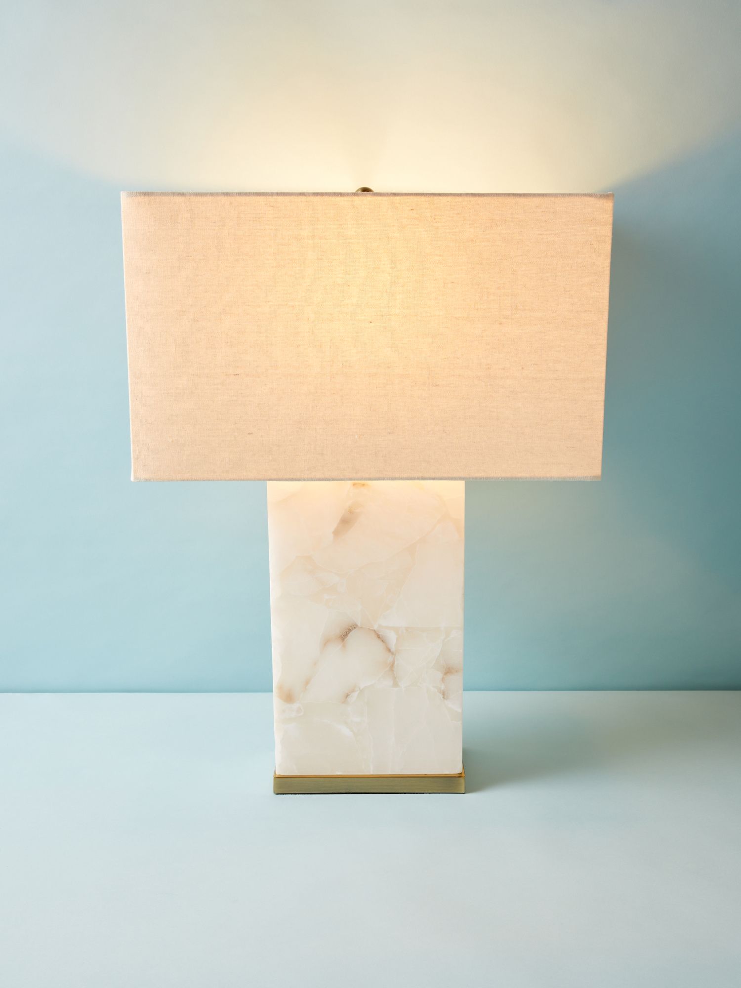 25in Alabaster Square Table Lamp | HomeGoods