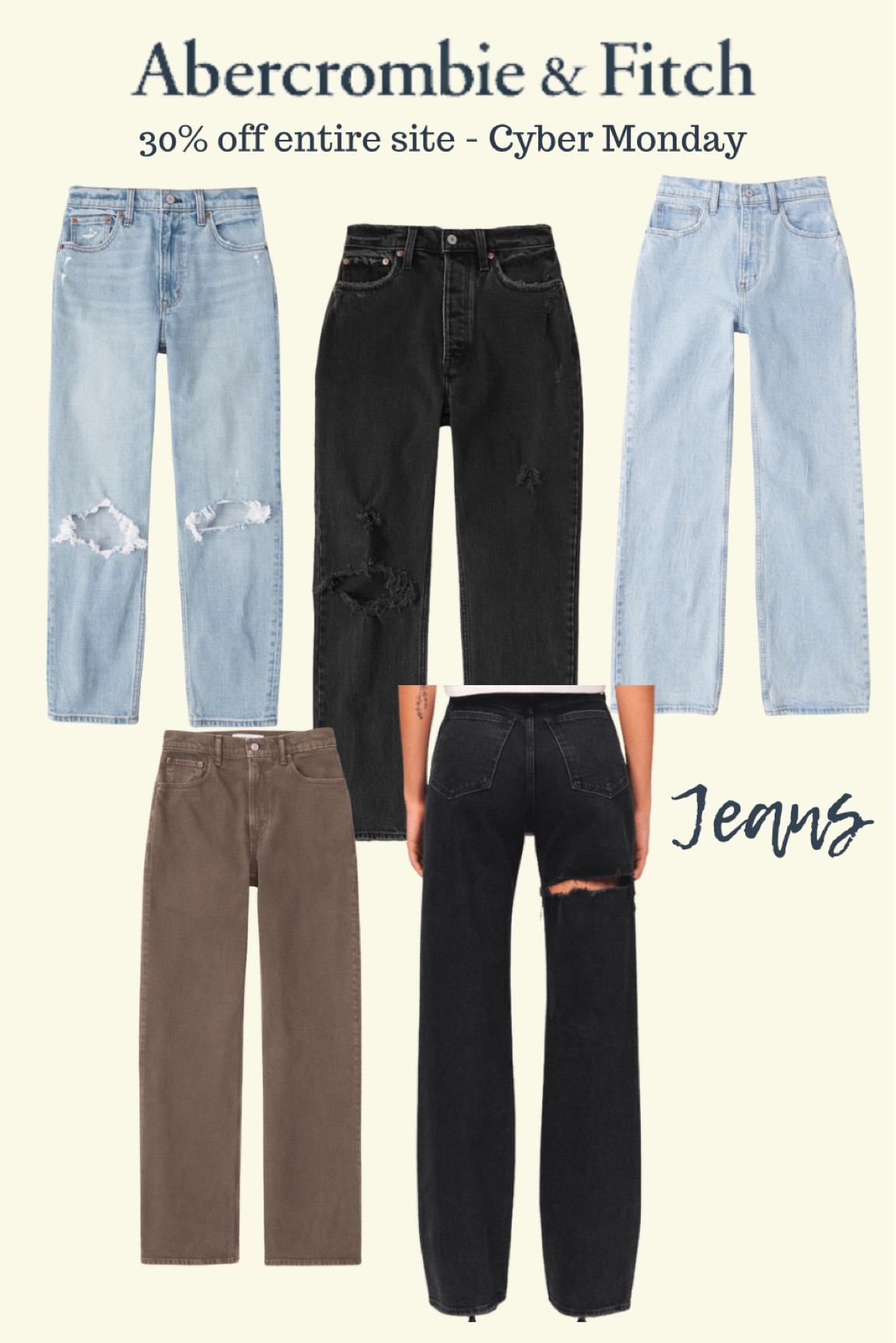 Abercrombie & Fitch Cyber Monday Sales on Jeans! 

#LTKCyberweek #LTKHoliday #LTKSeasonal