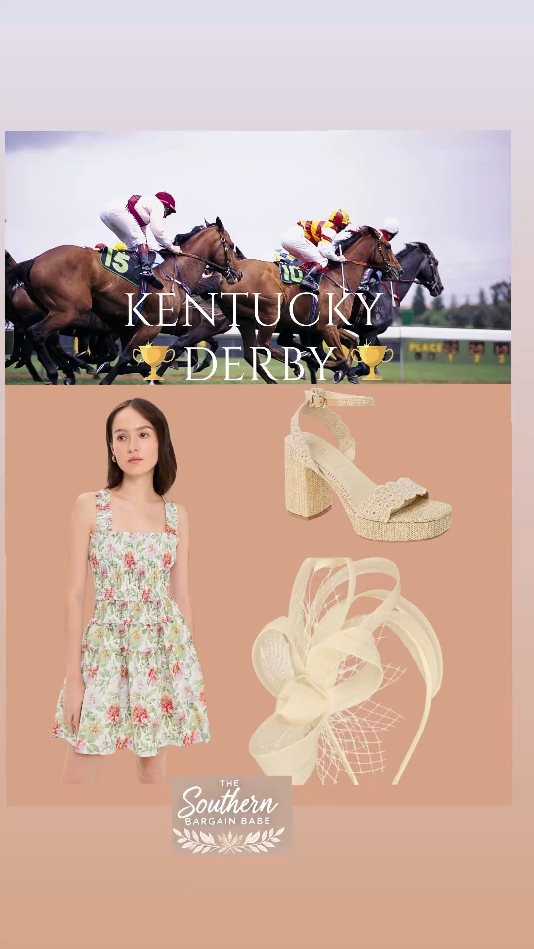 Kentucky Derby ready 🐎🌸
Soft florals, statement heels, and the perfect fascinator—this look is giving classic derby vibes ✨
Tap to shop 👉 linked in my LTK

#KentuckyDerby #DerbyDay #RunForTheRoses #ChurchillDowns #DerbyStyle #DerbyFashion #KentuckyDerbyStyle #RaceDayReady #DerbyOutfit #FascinatorStyle #HatStyle #SpringStyle #SpringFashion #FloralDress #SouthernStyle #springdresses

#LTKSeasonal #LTKootd #LTKOver40