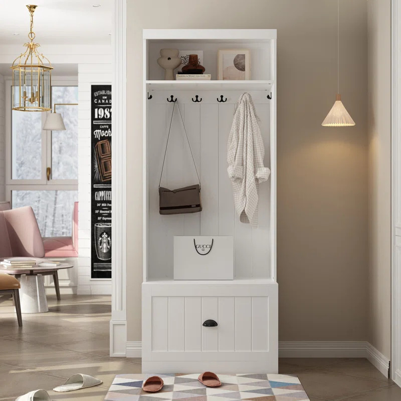 Ashya Hall Tree 27.7'' Wide with Bench and Shoe Storage | Wayfair North America