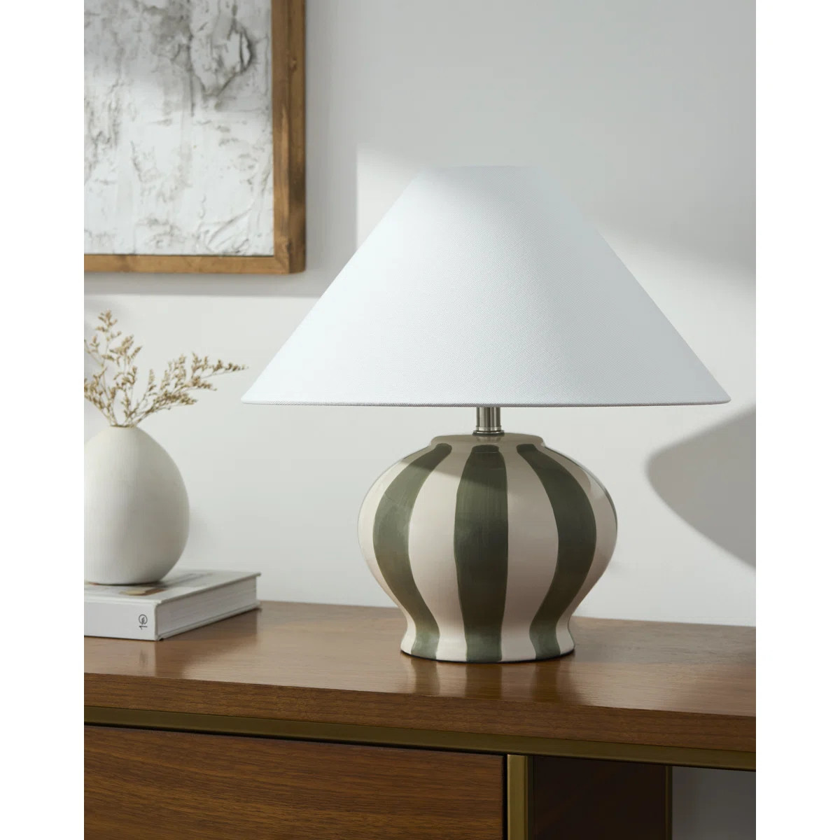 Joss & Main Ceramic Table Lamp with Linen Bell Shade & Reviews | Wayfai | Wayfair North America