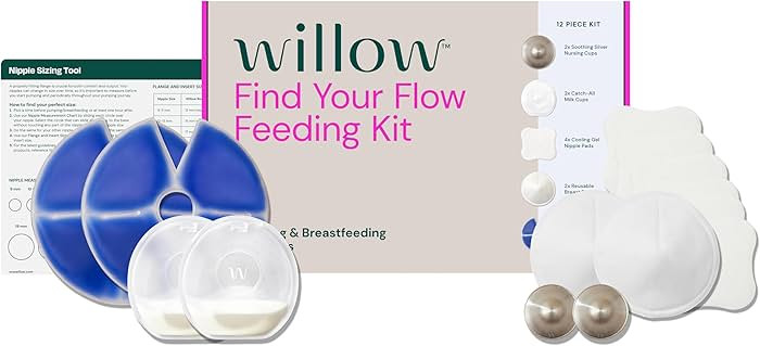 Willow Find Your Flow Feeding Kit, 13-Piece Breastfeeding Essentials Kit, Nipple Protection & Pai... | Amazon (US)