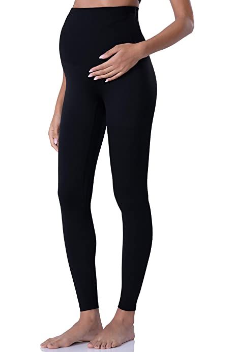 POSHDIVAH Women's Maternity Workout Leggings Over The Belly Pregnancy Yoga Pants with Pockets Soft A | Amazon (US)