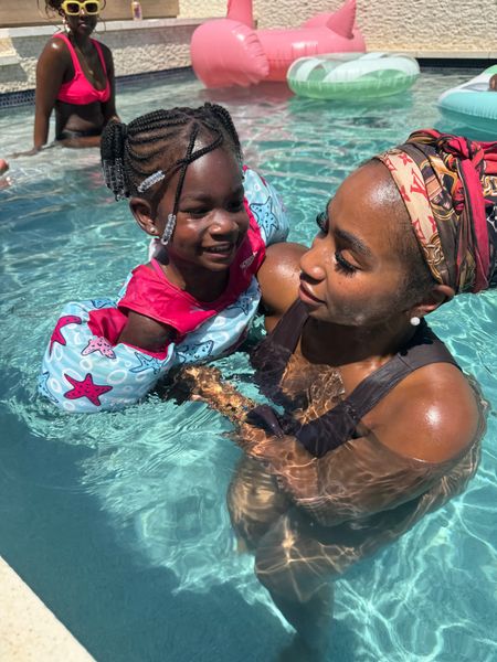 Pool fun with Zhuri! Having a ton of life vests on hand is so convenient!

#LTKFindsUnder50 #LTKSwim #LTKKids