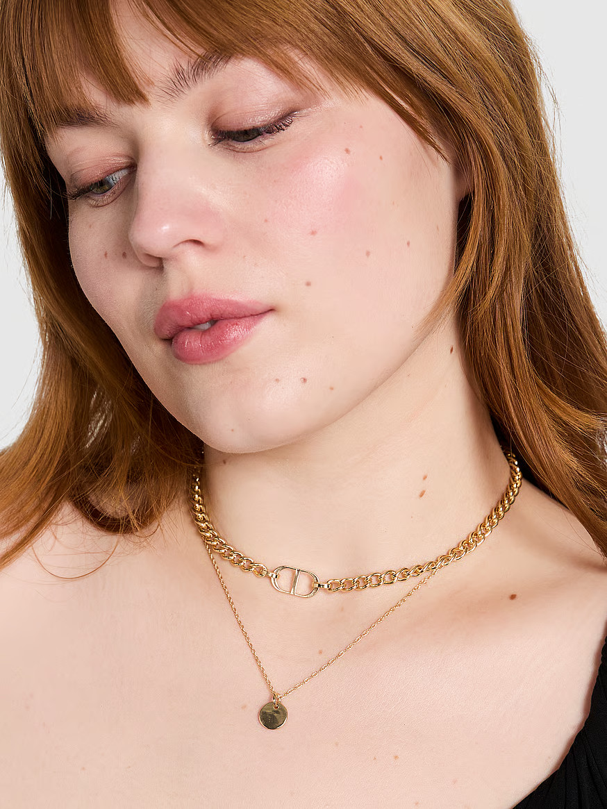 Buy Gold 2-Piece Layered Necklace Set, Gold - Order Jewelry online - Victoria's Secret US | Victoria's Secret (US / CA )