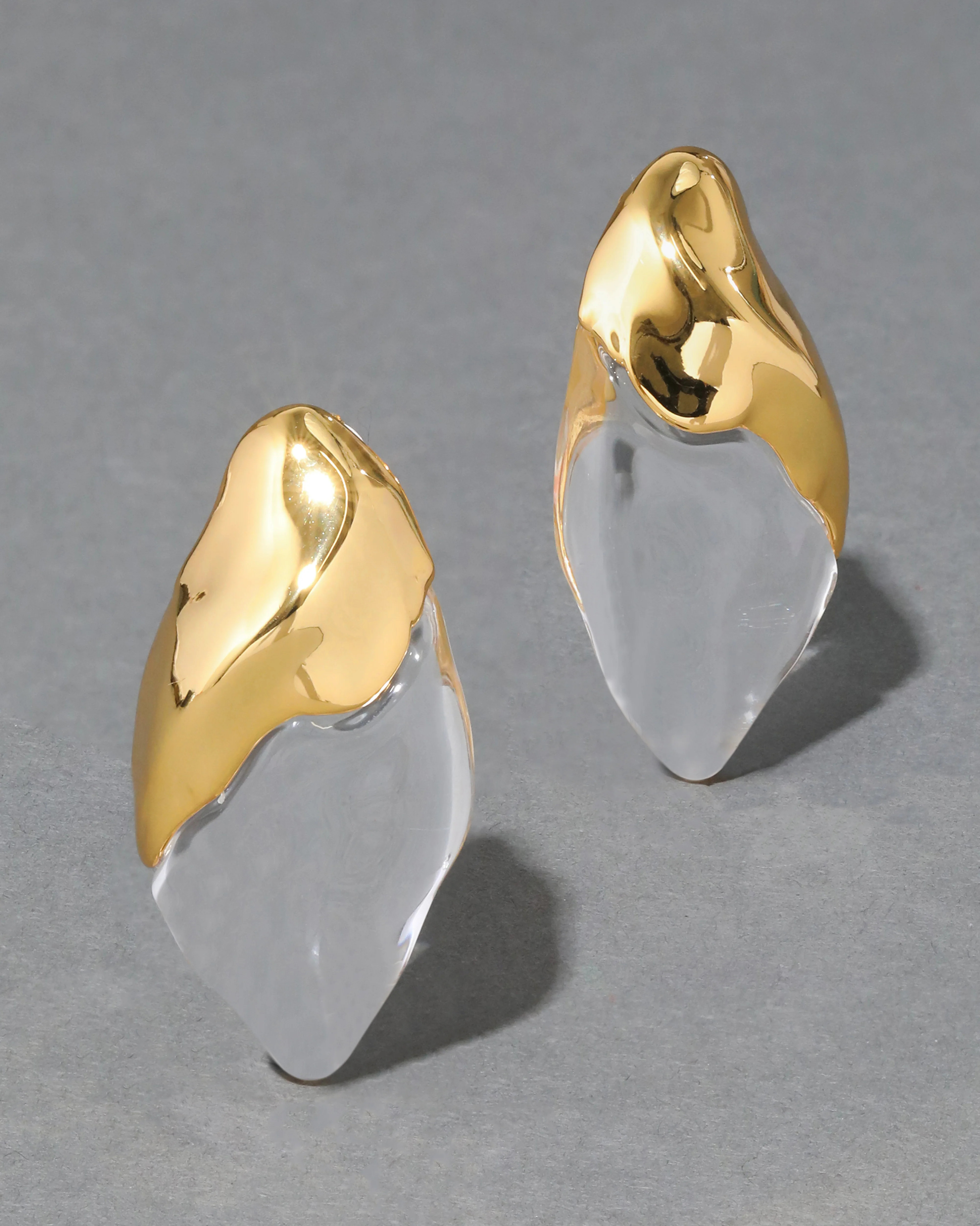 Clear Lucite Molten Clip On Earring | Alexis Bittar | Alexis Bittar