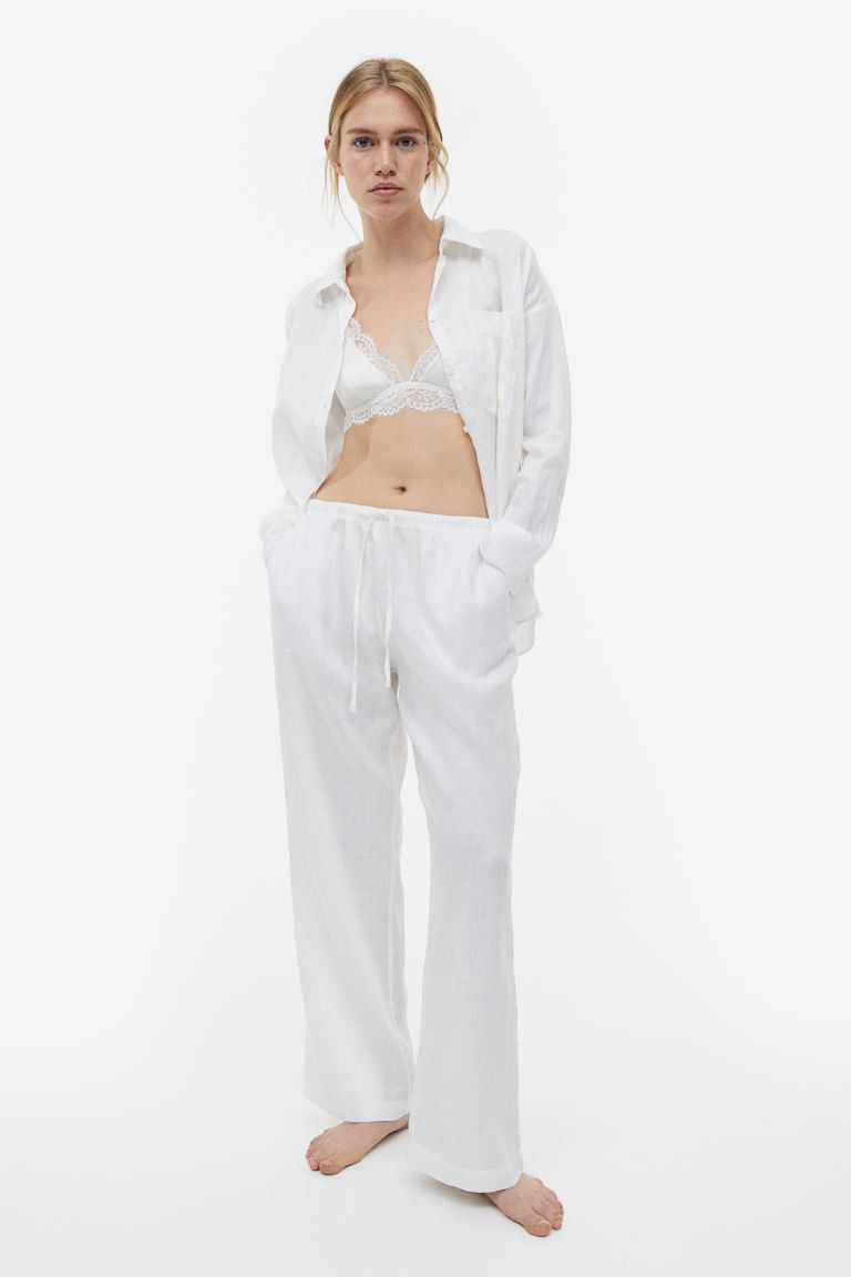 Oversized linen-blend shirt | H&M (UK, MY, IN, SG, PH, TW, HK)