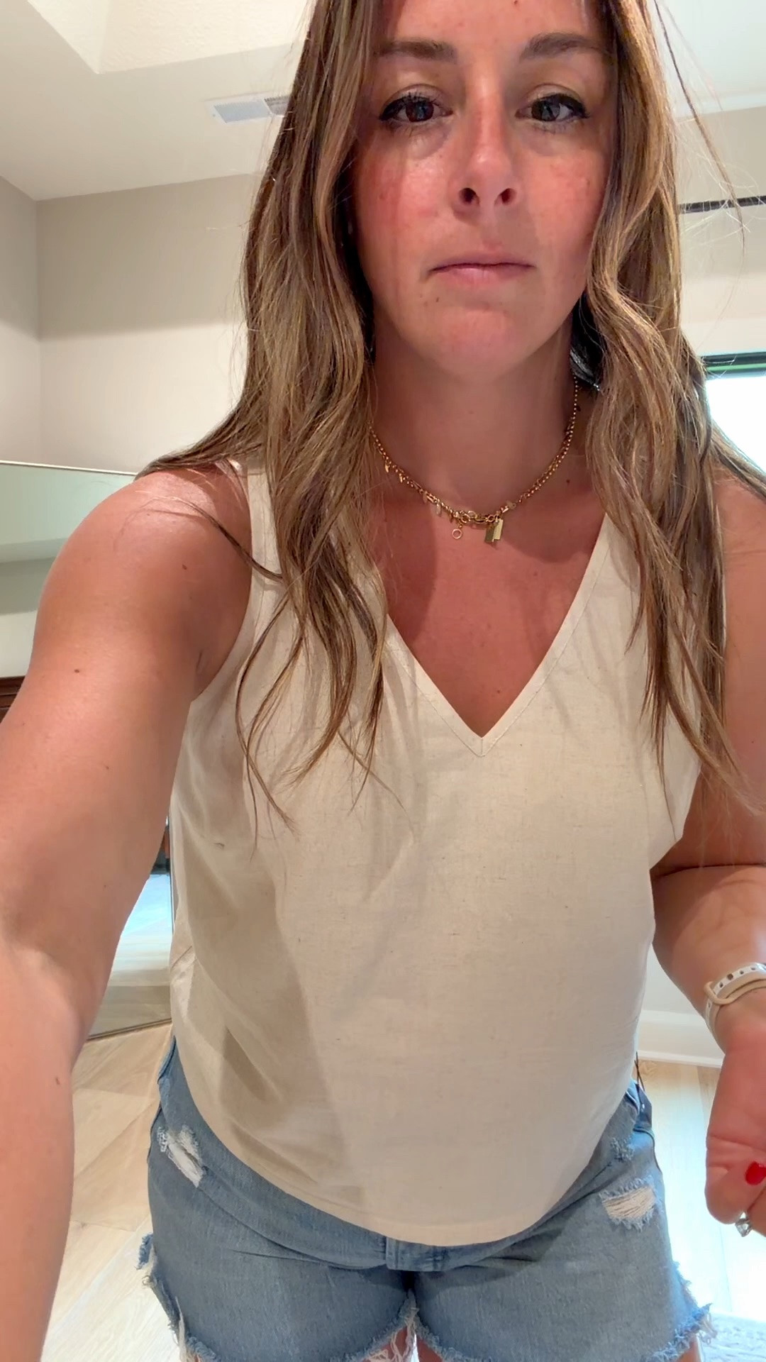 Linen blend tank
