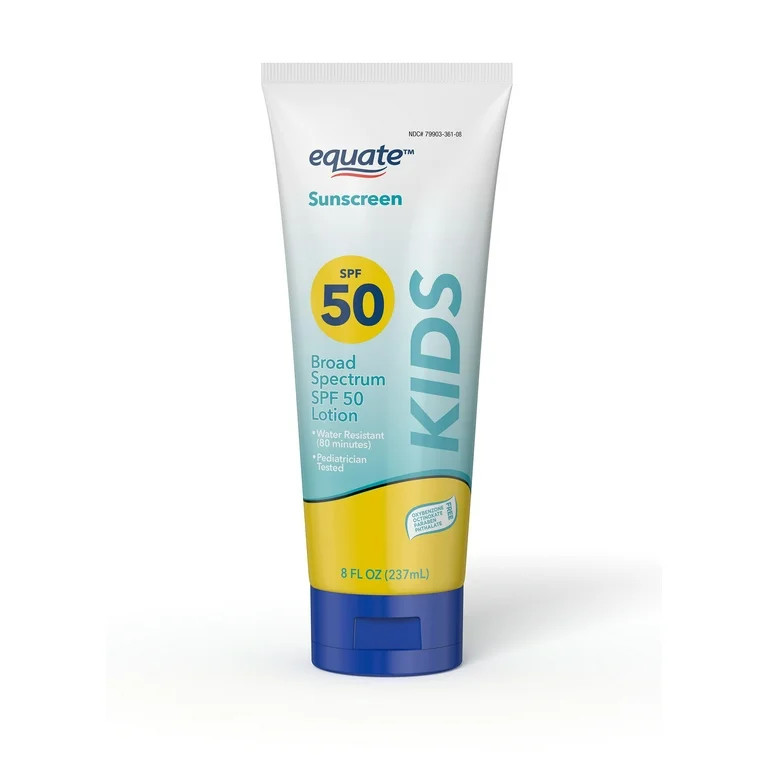 Equate Kids SPF 50 Broad Spectrum Sunscreen Lotion, 8 fl oz | Walmart (US)