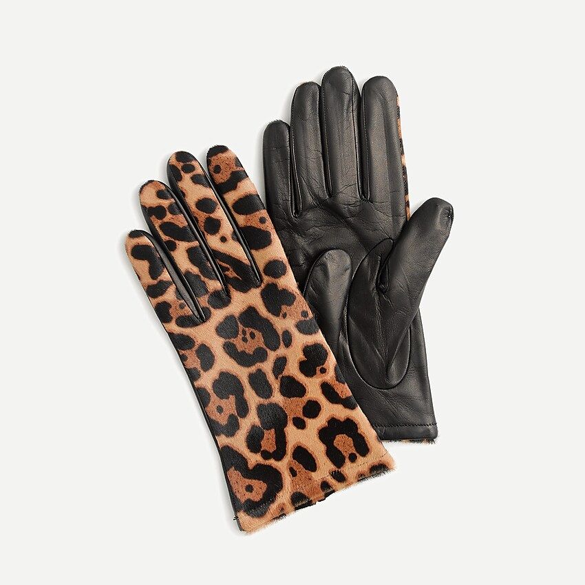Italian Calf Hair Touch Leather Tech Gloves | J.Crew US