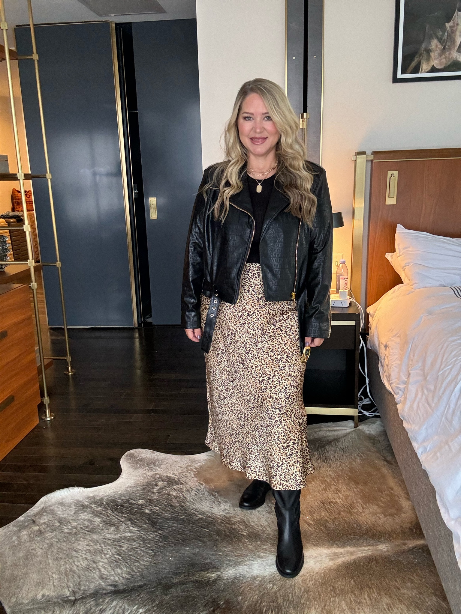 Jacket, top and skirt size large 
Boots tts and wide calf  

@macys #ad #macysaffiliate

#LTKStyleTip #LTKMidsize #LTKOver40