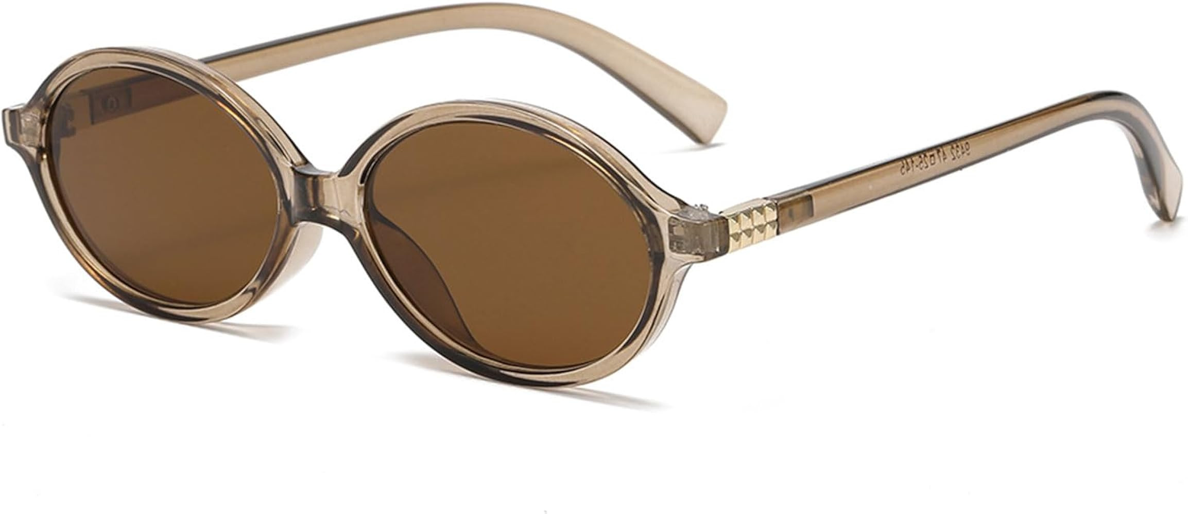 Retro Oval Sunglasses for Women Men Trendy Round Tortoise Sun Glasses 90s Vintage Shades | Amazon (US)