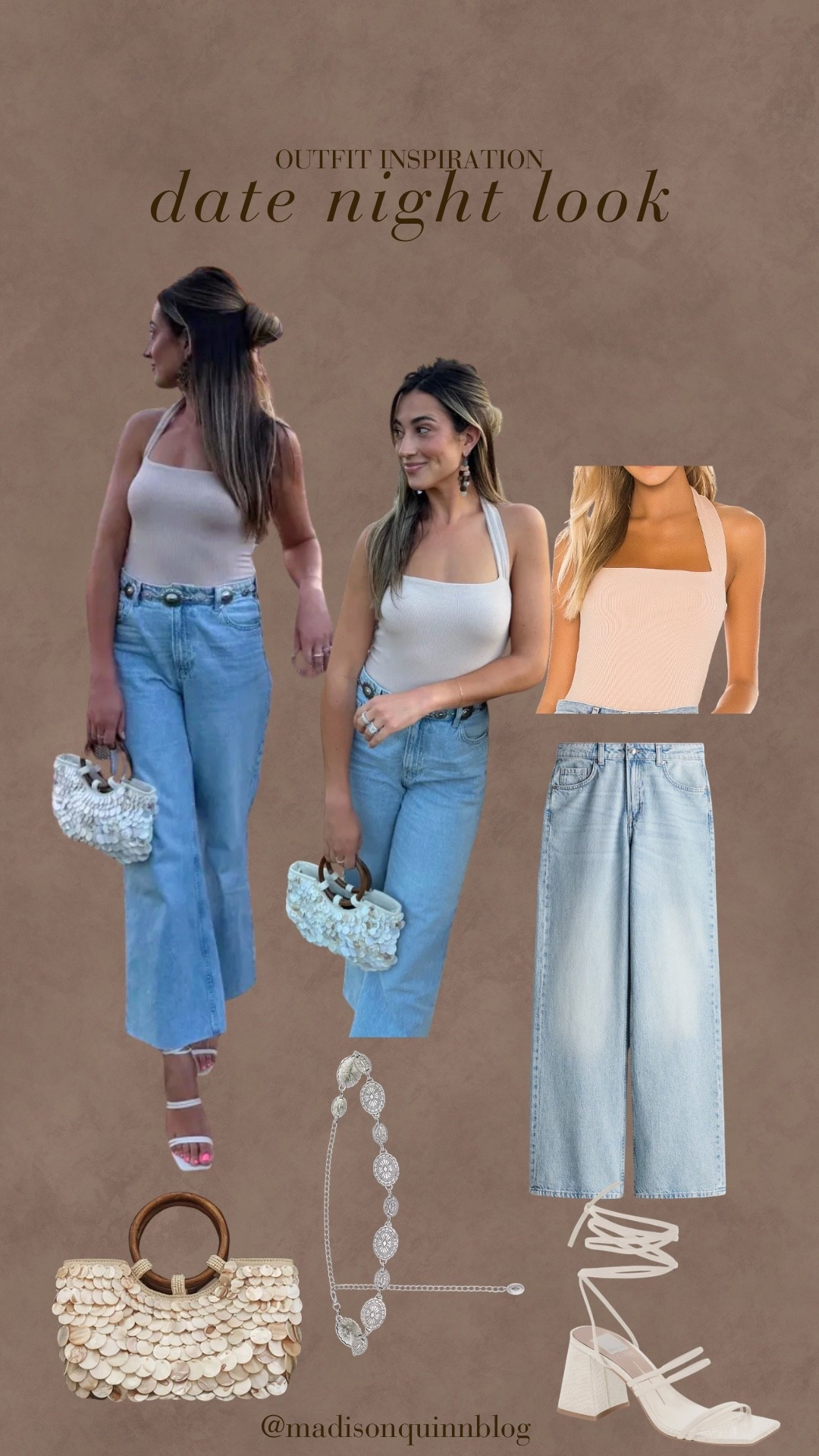 I loved this look for date night! 

Denim jeans medium wash light wash halter shell bag sandals heels outfit idea

#LTKootd #LTKgrwm #LTKSeasonal