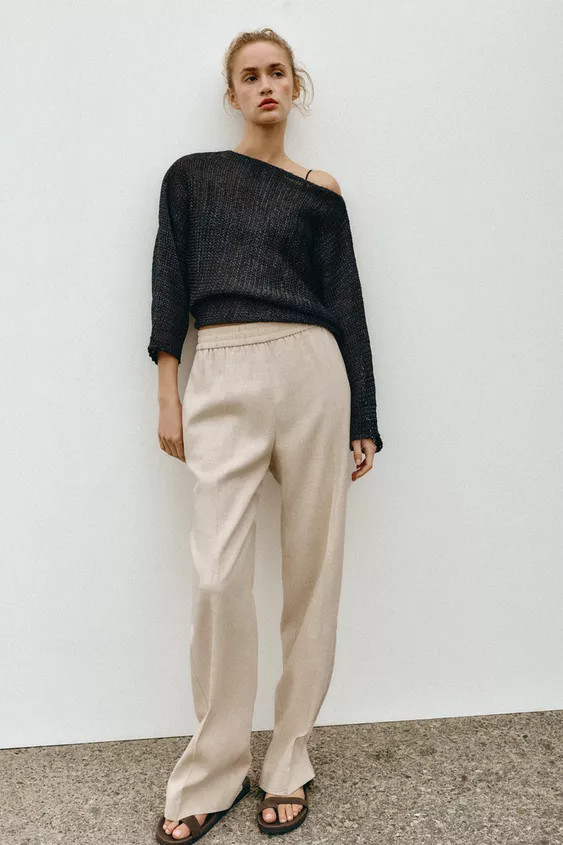 FLAT SPLIT SUEDE SANDALS | Zara UK