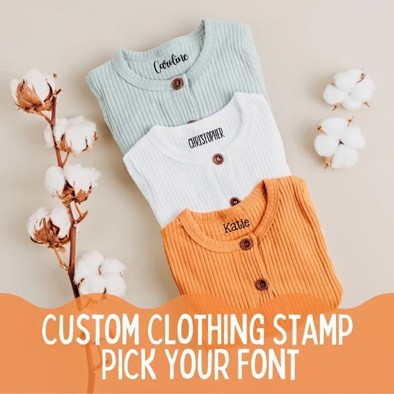 Custom Clothing Stamp  Personalized Fabric Stamp  Self - Etsy | Etsy (US)