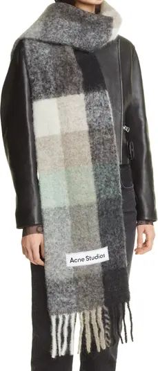 Acne Studios Vally Plaid Alpaca, Wool & Mohair Blend Scarf | Nordstrom | Nordstrom