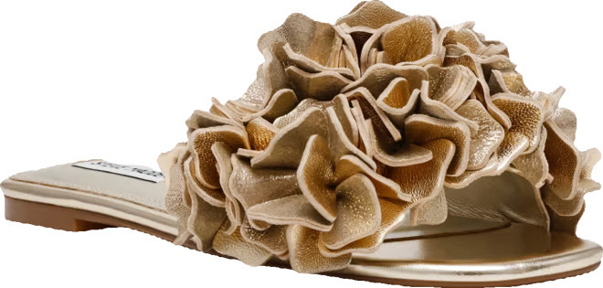 Steve Madden Women's Flo Ruffle Slide Sandals - Macy's | Macy's