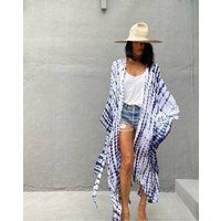 Kimono, Beach Cover Up, Boho Robe, Loose Fit Summer Cardigan, Vacation Wear, Tie Dye Kimono | Etsy (CAD)