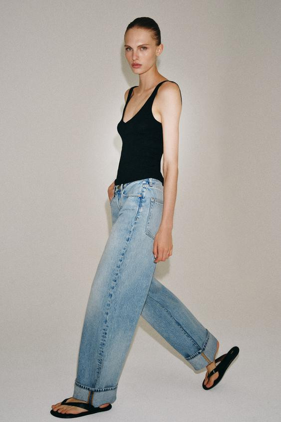 ZW COLLECTION MID-WAIST BAGGY JEANS | Zara UK