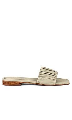 Kaanas Pekan Ruched Leather Slide in Cement from Revolve.com | Revolve Clothing (Global)