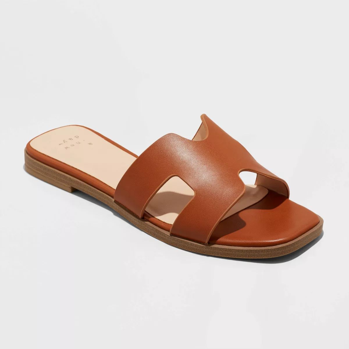 Women's Nina Flat Sandals - A New Day™ Cognac 8 | Target