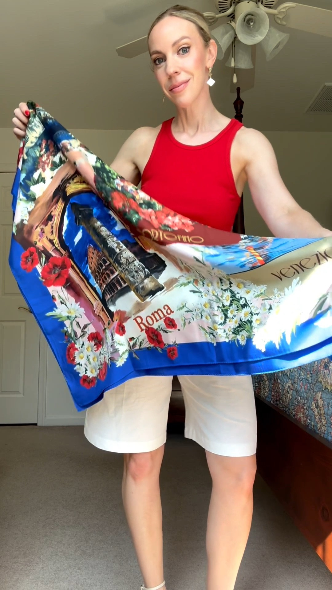 3 summer outfits using the same red tank top and white linen bermuda shorts

#LTKSeasonal #LTKgrwm #LTKTravel