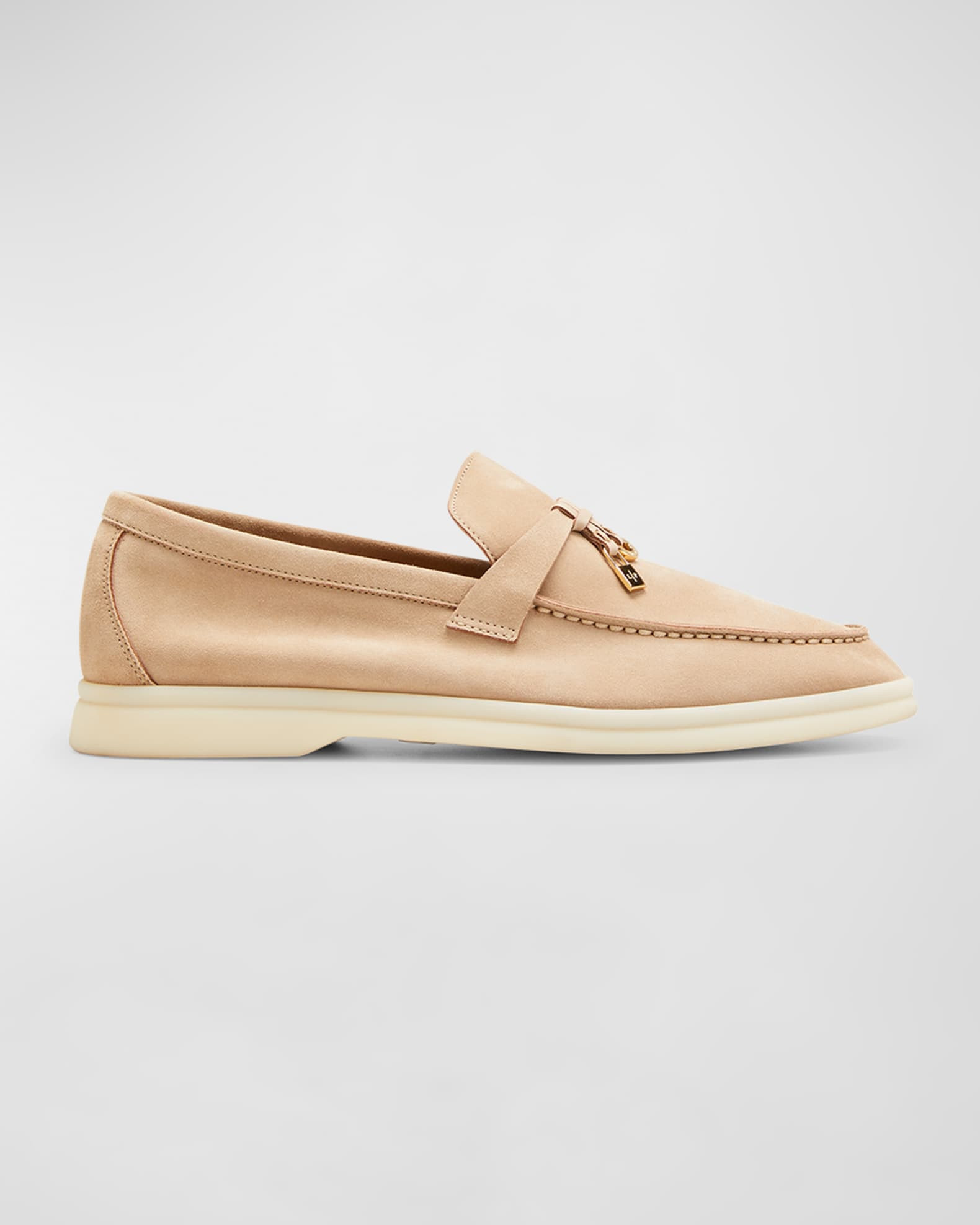 Loro Piana Summer Charms Walk Suede Loafers | Neiman Marcus