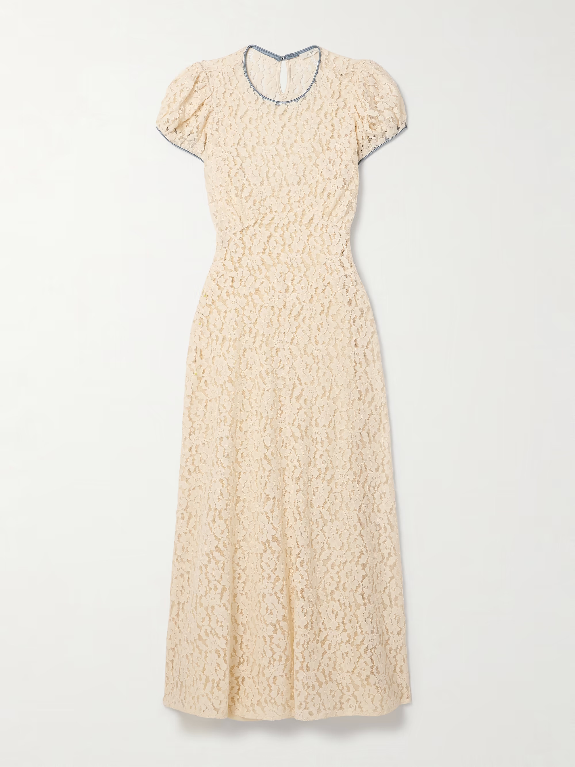 Katarina satin-trimmed corded lace midi dress | NET-A-PORTER APAC