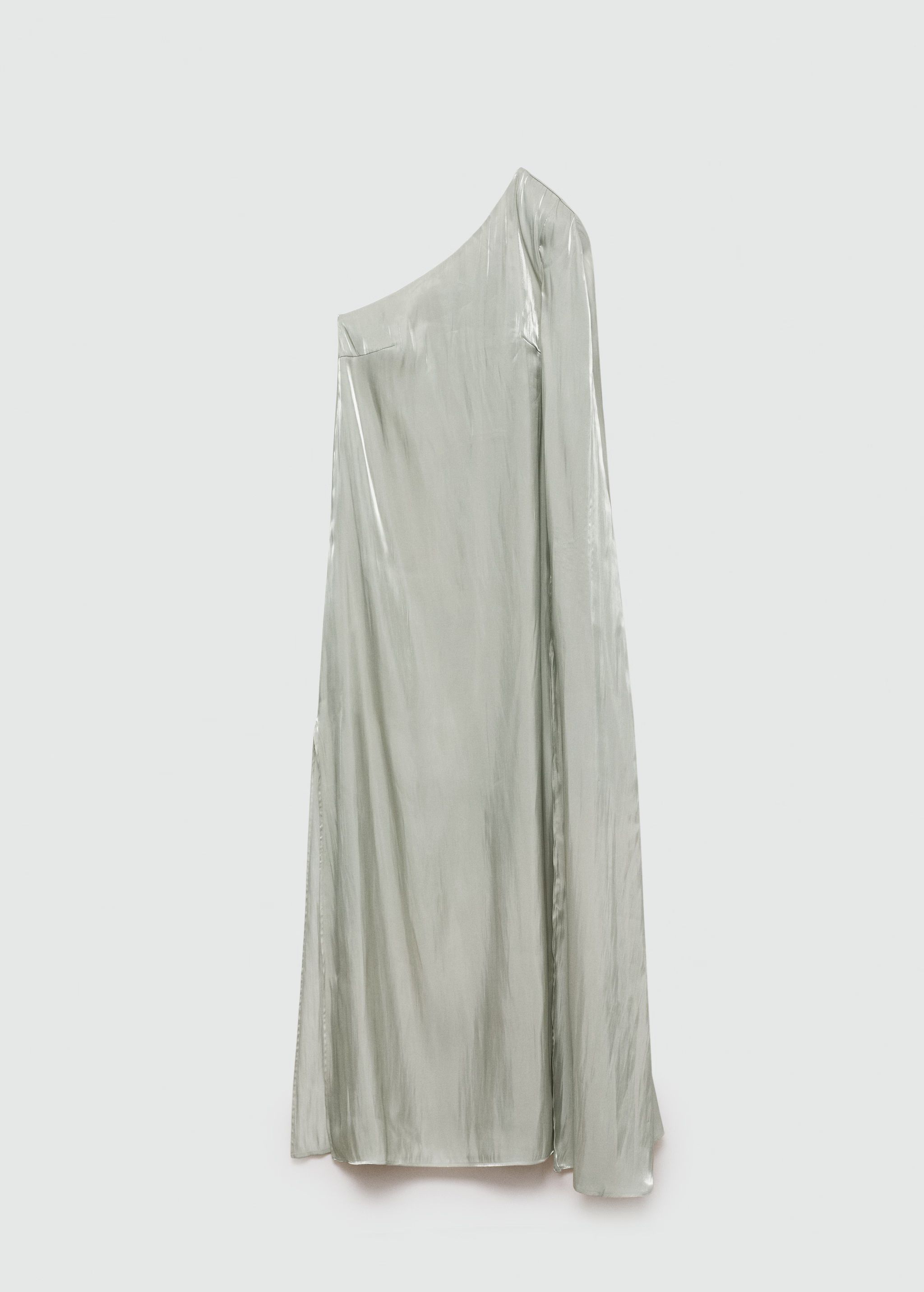 Asymmetrical satin dress - Woman | MANGO United Kingdom | MANGO (UK)