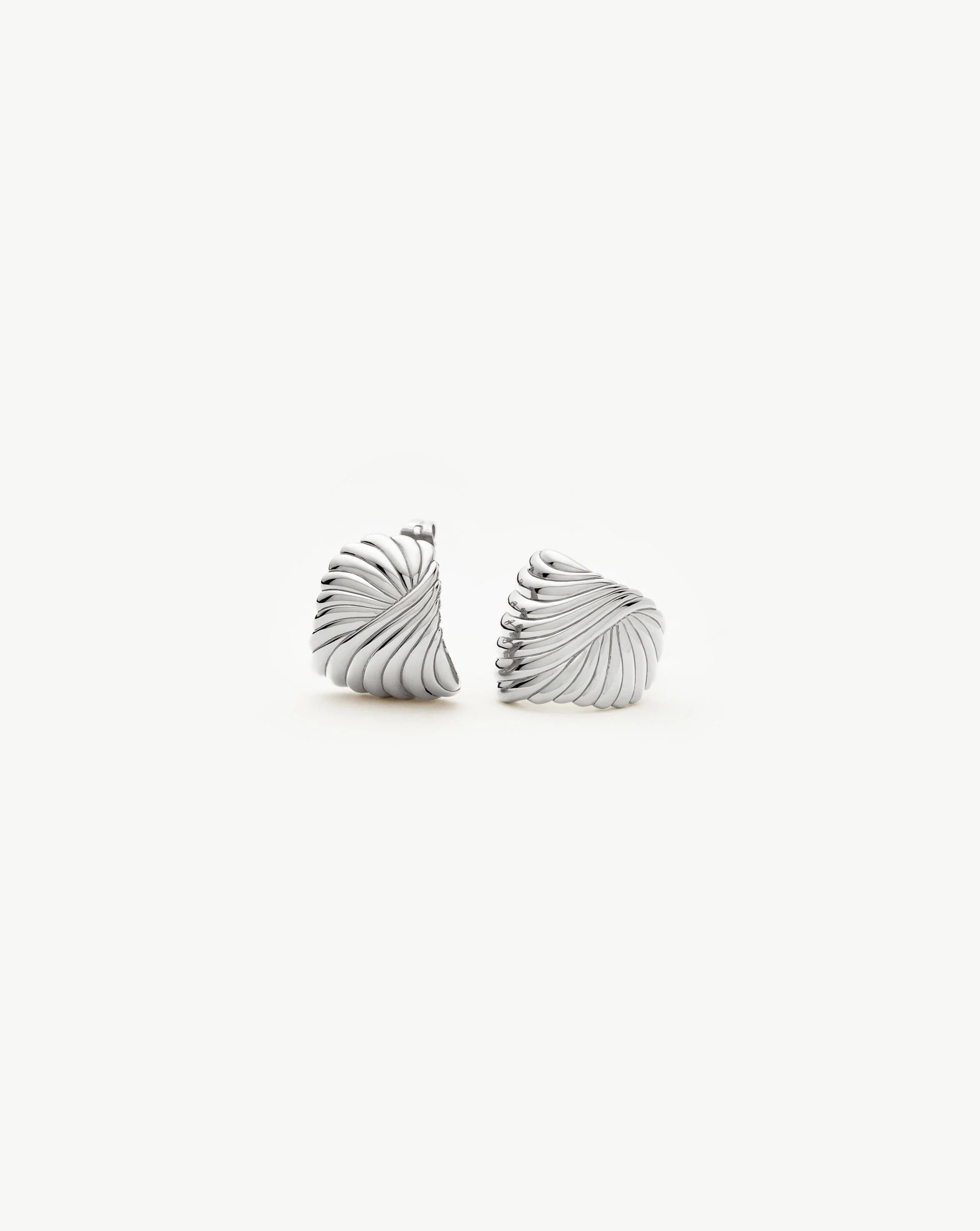 Ripple Stud Earrings | Silver Plated | Missoma UK