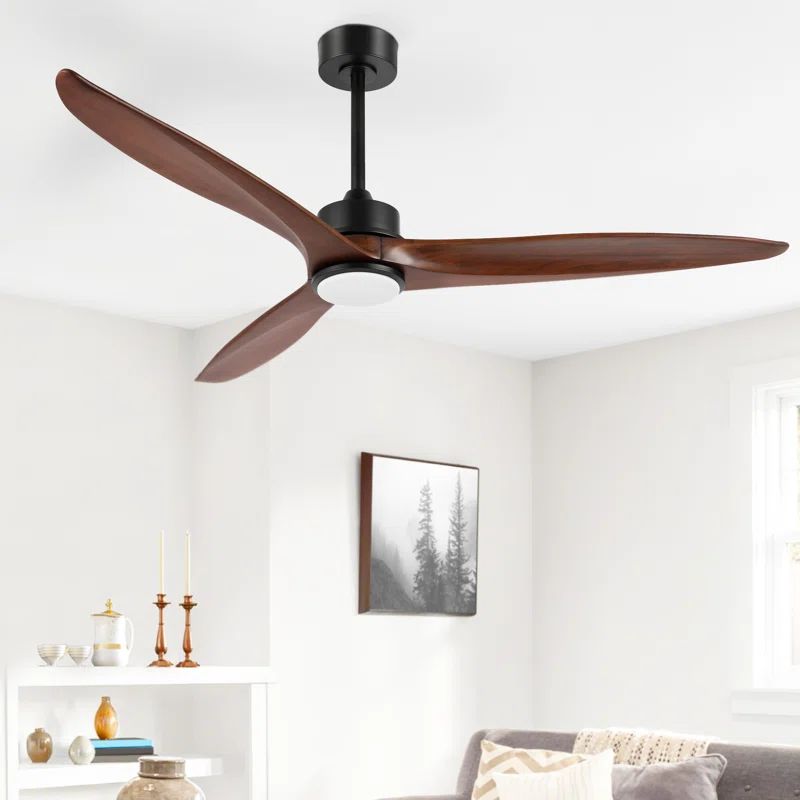 Antinisha 60" 3-Blade Reversible Led Ceiling Fan With Remote Control And Light Kit | Wayfair North America