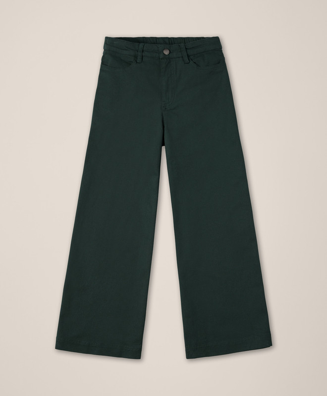 Women’s Stretch Twill Wide Leg Pant made with Organic Cotton | Pact | Pact Apparel