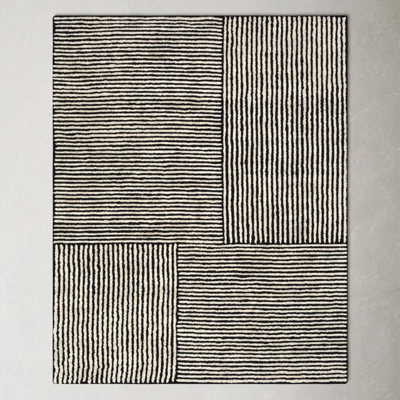 Balos Hand Tufted Viscose Striped Indoor Rug | Wayfair North America