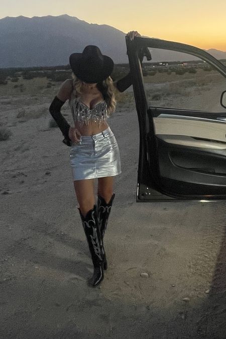 Coachella outfit / festival outfit idea / Taylor swift concert outfit idea / stagecoach / country concert / summer concert / amazon finds / Shein outfit / black cowboy hat / cowgirl boots / black cowboy boots / beaded bra / rhinestone top / concert outfit 

#LTKFind #LTKunder100

#LTKSeasonal