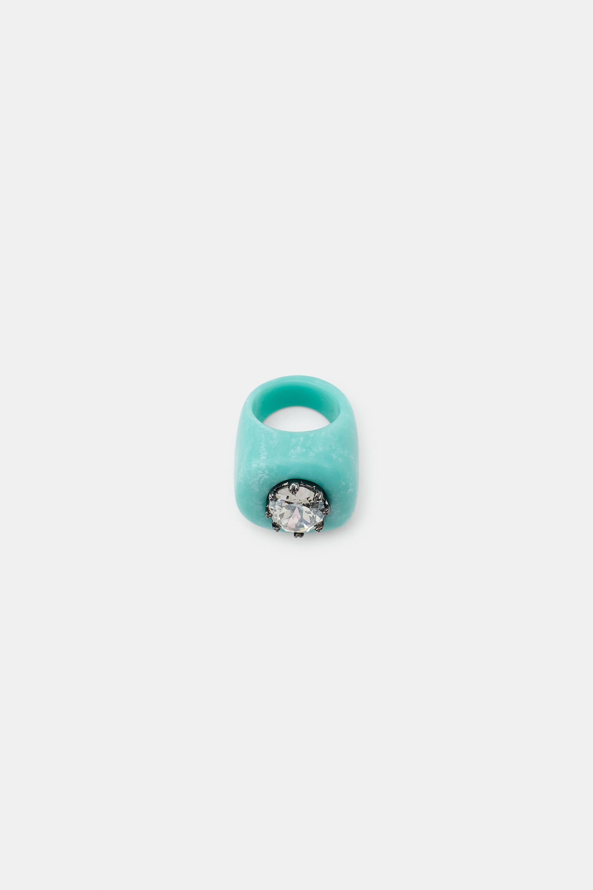 JEWELED RESIN RING | Zara US