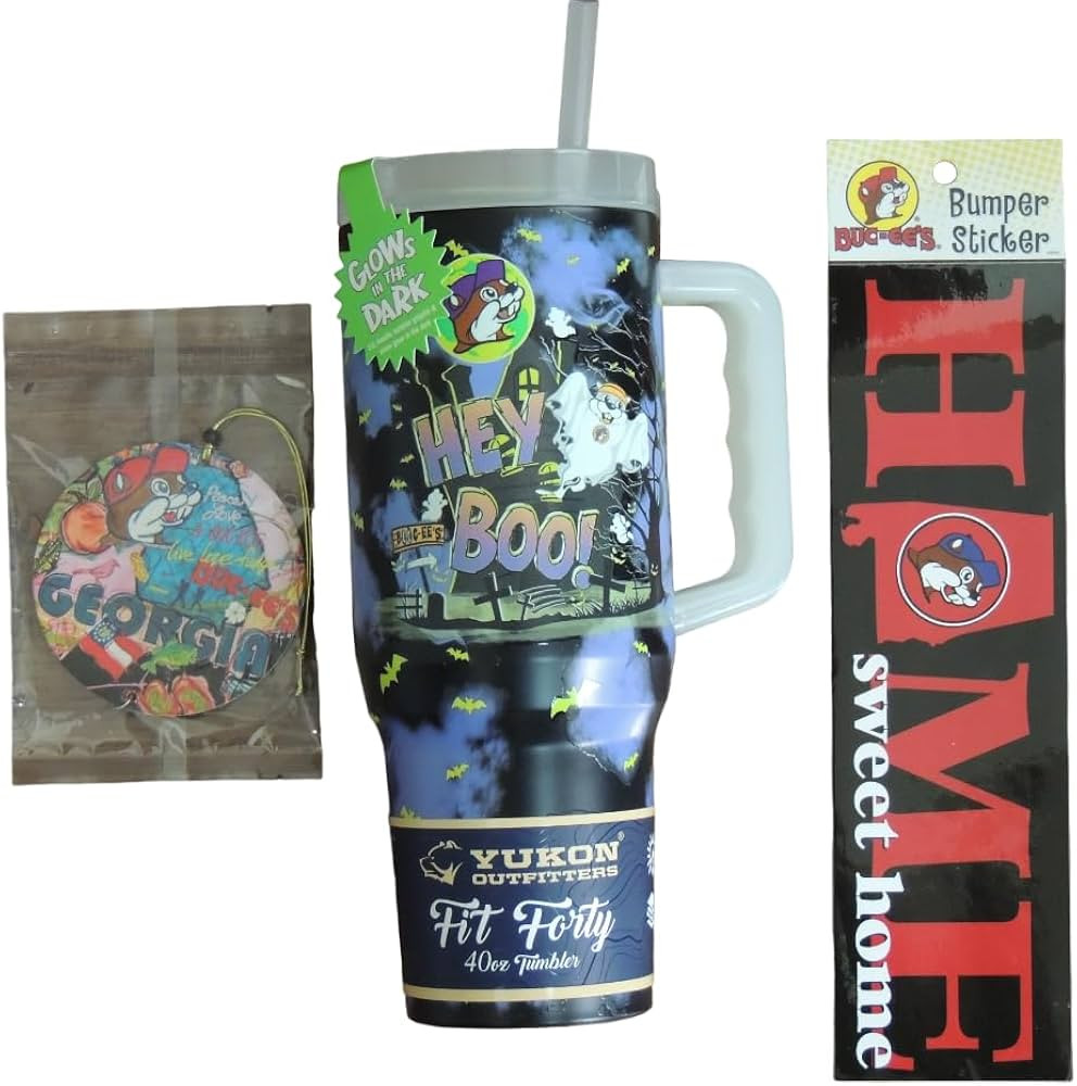 Buc-ee's Halloween Tumbler 2024 32oz 40 oz Georgia Air Freshener Alabama Bumper Sticker Bundle - ... | Amazon (US)