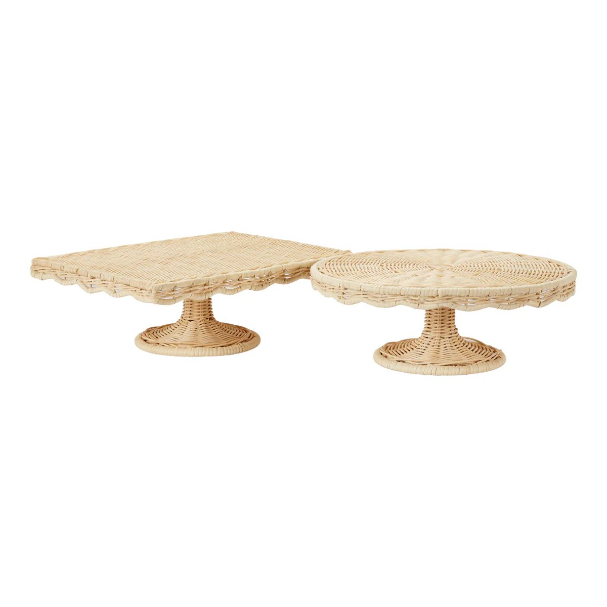 Rattan Serving Stand Round | Amanda Lindroth