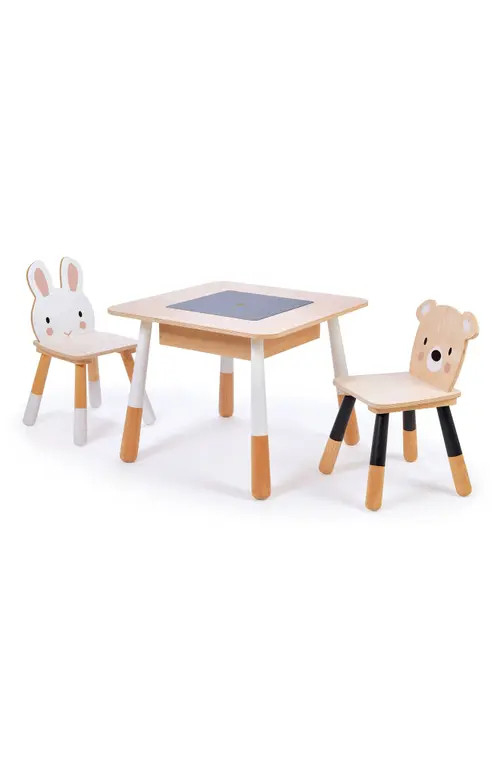 Tender Leaf Toys Forest Wooden Table & Chairs Playset in Multi at Nordstrom | Nordstrom
