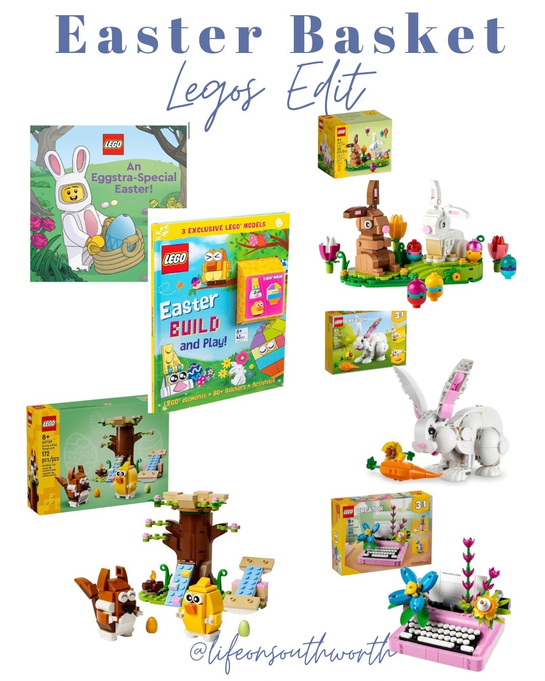 Legos is such a classic gift. Why not give a set or two in your favorite Lego lover’s Easter basket? 
These are also fun to give before Easter to work on & display for spring decoration! Several Lego books too, so fun! 

#LTKSeasonal #LTKKids #LTKFamily