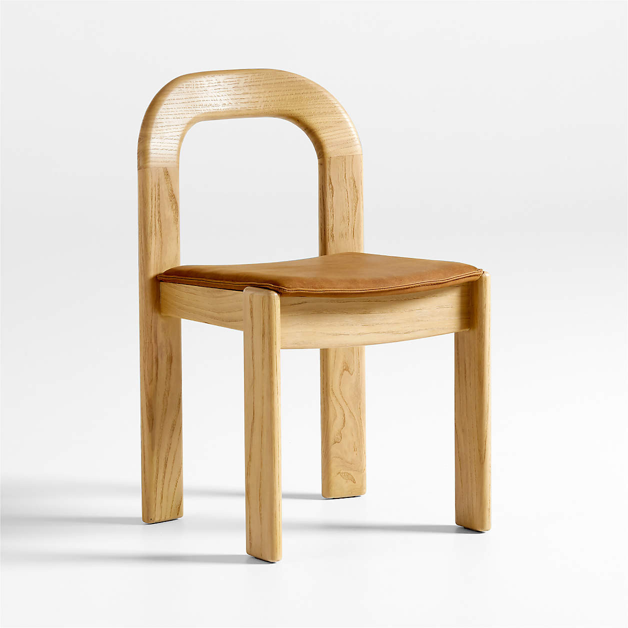 Treviso Natural Leather Dining Side Chair + Reviews | Crate & Barrel | Crate & Barrel
